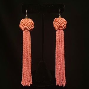 Hot Pink Tassel Earrings